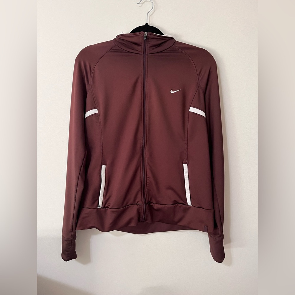 NIKE Dri-Fit Full Zip Retro Track Suit Jacket Women’s Sz L Unisex EUC